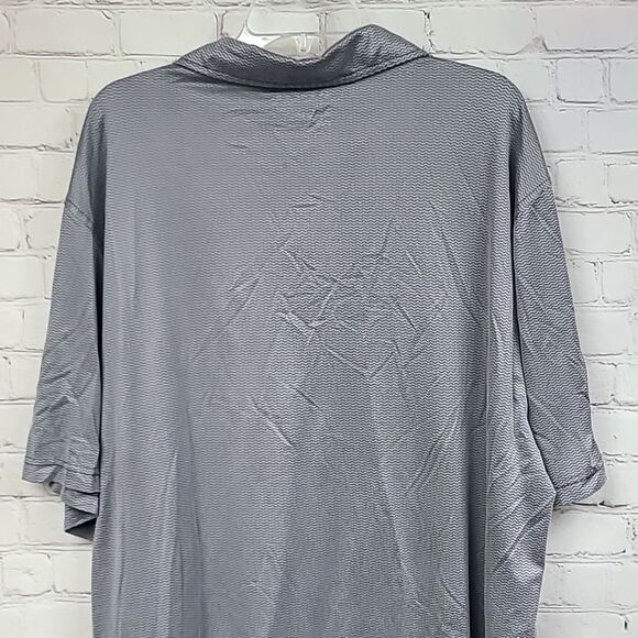 Reebok Men's 1XLT Golf Polo Shirt Gray Work School Uniform Activewear Big Tall - Picture 11 of 12